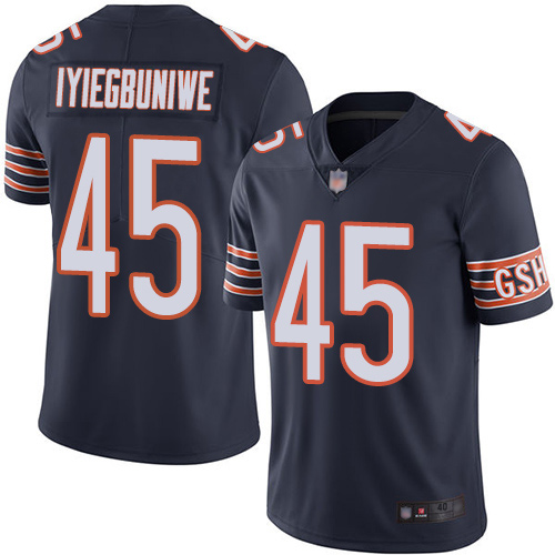 Chicago Bears Limited Navy Blue Men Joel Iyiegbuniwe Home Jersey NFL Football 45 Vapor Untouchable